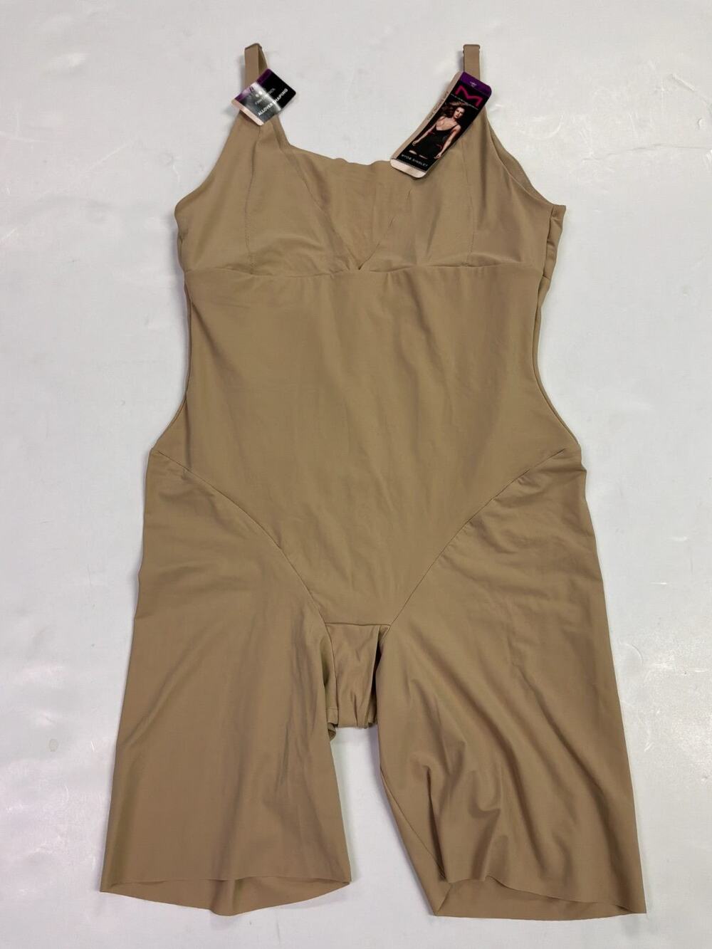 Maidenform Firm Control Allover Shaping WYOB Singlet Bodysuit Nude 2X Style 2556